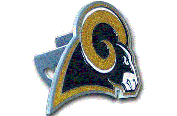 ST. LOUIS RAMS NFL (NATIONAL FOOTBALL LEAGUE) CLASS 2 OR 3 TRAILER HITCH COVER