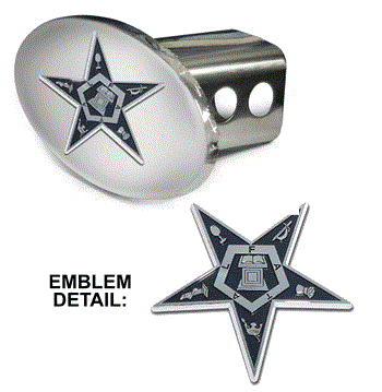 EASTERN STAR EMBLEM 3D TRAILER HITCH COVER