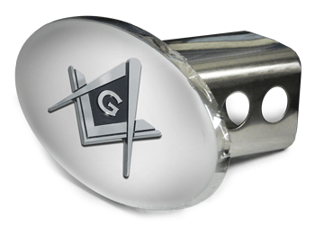 MASON SQUARE COMPASS EMBLEM 3D TRAILER HITCH COVER