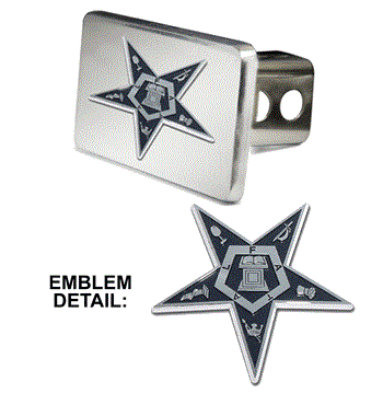 EASTERN STAR EMBLEM 3D TRAILER HITCH COVER