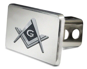 MASON SQUARE COMPASS EMBLEM 3D TRAILER HITCH COVER