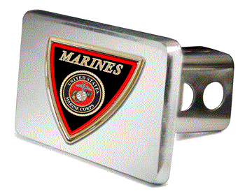 MARINES SHIELD EMBLEM 3D TRAILER HITCH COVER