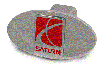 SATURN EMBLEM OVAL 3D TRAILER HITCH COVER