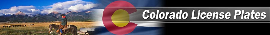 Custom/personalized reproduction Colorado license plates