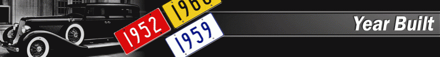 Custom/personalized reproduction Year Built license plates