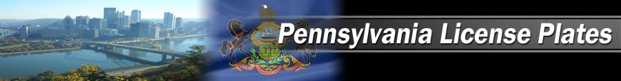 Custom/personalized reproduction Pennsylvania license plates