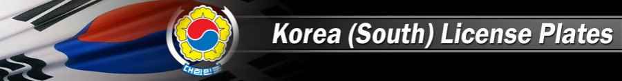 Custom/personalized reproduction South Korea license plates