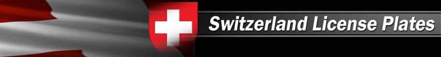 Custom/personalized reproduction Switzerland license plates