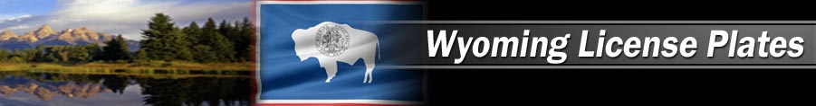 Custom/personalized reproduction Wyoming license plates