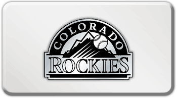 COLORADO ROCKIES MLB (MAJOR LEAGUE BASEBALL) EMBLEM 3D RECTANGLE TRAILER HITCH COVER