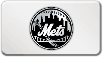 NEW YORK METS MLB (MAJOR LEAGUE BASEBALL) EMBLEM 3D RECTANGLE TRAILER HITCH COVER