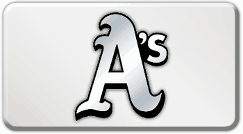 OAKLAND ATHLETICS MLB (MAJOR LEAGUE BASEBALL) EMBLEM 3D RECTANGLE TRAILER HITCH COVER