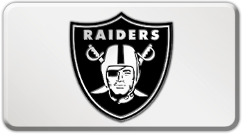 OAKLAND RAIDERS NFL (NATIONAL FOOTBALL LEAGUE) EMBLEM 3D RECTANGLE TRAILER HITCH COVER