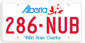 1984 ALBERTA LICENSE PLATE - WITH YOUR CUSTOM NUMBER