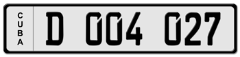 CUBA CIRCA 2013 LICENSE PLATE -- EMBOSSED WITH YOUR CUSTOM NUMBER