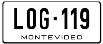 URUGUAY (MONTEVIDEO) LICENSE PLATE--EMBOSSED WITH YOUR CUSTOM NUMBER