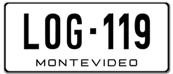 URUGUAY (MONTEVIDEO) LICENSE PLATE--