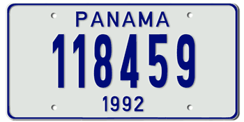PANAMA AUTO LICENSE PLATE ISSUED IN 1992 -EMBOSSED WITH YOUR CUSTOM NUMBER