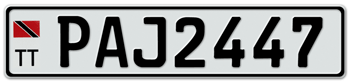 TRINIDAD & TOBAGO PROPOSED AUTO LICENSE PLATE - 