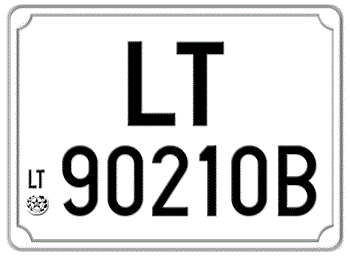 ITALY EURO SQUARE LICENSE PLATE PROVINCE OF LATINA ISSUED BETWEEN 1977 TO 1994. - EMBOSSED WITH YOUR CUSTOM NUMBER