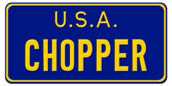 MOTORCYCLE LICENSE PLATE - AND STATE/COUNTRY