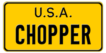 MOTORCYCLE LICENSE PLATE - AND STATE/COUNTRY