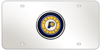 INDIANA PACERS NBA (NATIONAL BASKETBALL ASSOCIATION) COLOR EMBLEM 3D MIRROR LICENSE PLATE