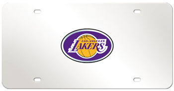 LOS ANGELES LAKERS NBA (NATIONAL BASKETBALL ASSOCIATION) COLOR EMBLEM 3D MIRROR LICENSE PLATE
