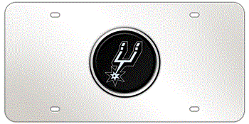 SAN ANTONIO SPURS NBA (NATIONAL BASKETBALL ASSOCIATION) COLOR EMBLEM 3D MIRROR LICENSE PLATE