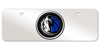 DALLAS MAVERICKS NBA (NATIONAL BASKETBALL ASSOCIATION) COLOR EMBLEM 3D MIRROR MID-SIZE LICENSE PLATE