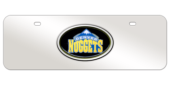 DENVER NUGGETS NBA (NATIONAL BASKETBALL ASSOCIATION) COLOR EMBLEM 3D MIRROR MID-SIZE LICENSE PLATE