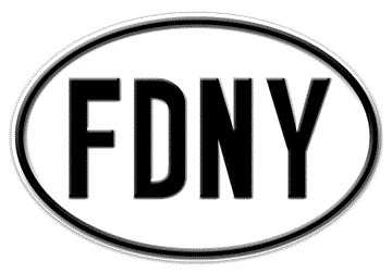 NEW YORK CITY FIRE DEPARTMENT (FDNY) OVAL IDENTIFICATION PLATE