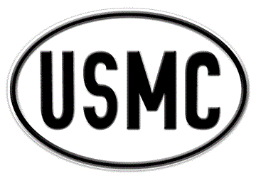 UNITED STATES MARINE CORPS (USMC) OVAL IDENTIFICATION PLATE