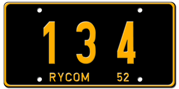 1952 OKINAWA LICENSE PLATE - EMBOSSED WITH YOUR CUSTOM NUMBER