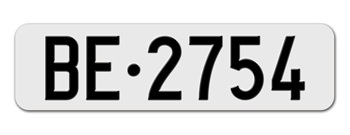 SWITZERLAND EURO FRONT LICENSE PLATE -- EMBOSSED WITH YOUR CUSTOM NUMBER