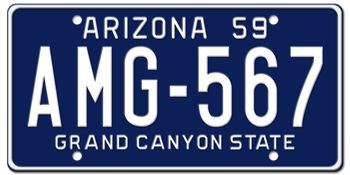 1959 ARIZONA STATE LICENSE PLATE--