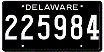 1952 DELAWARE STATE LICENSE PLATE--