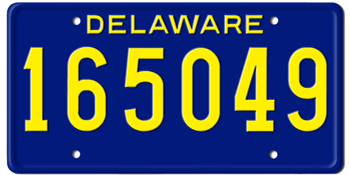 1959 DELAWARE STATE LICENSE PLATE--