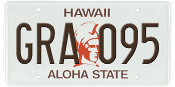 1981 HAWAII STATE LICENSE PLATE-- - This plate also used in years 82, 83, 84, 85, 86, 87, 88, 89, and 1990