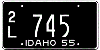1955 IDAHO STATE LICENSE PLATE--