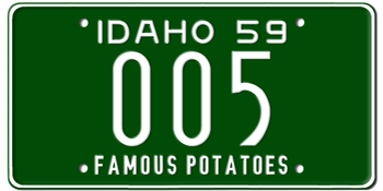 1959 IDAHO STATE LICENSE PLATE--EMBOSSED WITH YOUR CUSTOM NUMBER