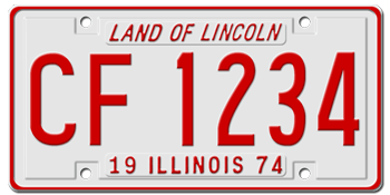 1974 ILLINOIS STATE LICENSE PLATE - 