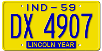 1959 INDIANA STATE LICENSE PLATE--