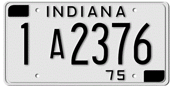 1975 INDIANA STATE LICENSE PLATE--