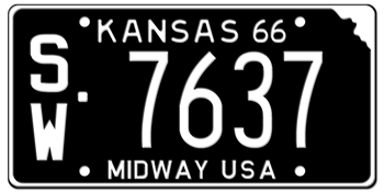 1966 KANSAS STATE LICENSE PLATE--