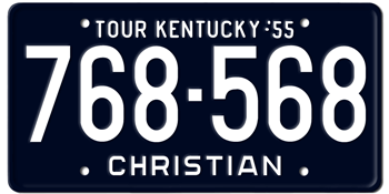 Popular Kentucky antique car tags with Original Part