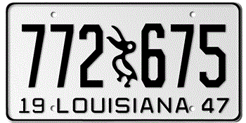 1947 LOUISIANA STATE LICENSE PLATE--