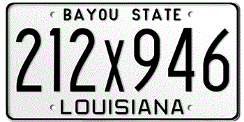 1977 LOUISIANA STATE LICENSE PLATE--EMBOSSED WITH YOUR CUSTOM NUMBER - This plate also used in years 1978 and 1979