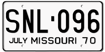 1970 MISSOURI STATE LICENSE PLATE--