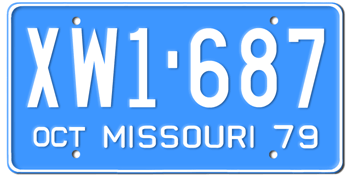 1979 MISSOURI STATE LICENSE PLATE--